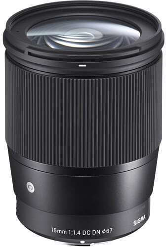 Sigma Crop Camera Lens 16mm f/1.4 DC DN Contemporary Wide Angle for Nikon Z Mount Black