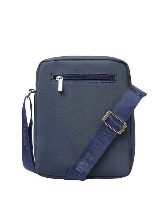 Bag to Bag Shoulder / Crossbody Bag with Zipper, Internal Compartments & Adjustable Strap Blue 20x6x26cm