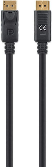 Manhattan Cable DisplayPort male - DisplayPort male 2m Μαύρο (355575)