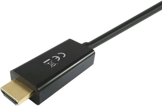 Equip Cable DisplayPort male - HDMI male 2m Black (119390)