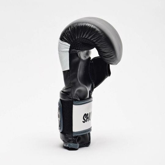 Leone Shock Boxing Gloves Leather for Bag Black