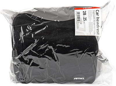 AMiO CSH04 Car Pillow Headrest Pillow with Memory Foam in Black Color 02960