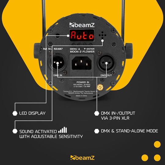 BeamZPro Bewegtes Licht LED DMX Moon Flower 2.0 RGBWA