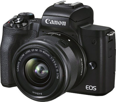 Canon Mirrorless Φωτογραφική Μηχανή EOS M50 Mark II Crop Frame Streaming Kit Black