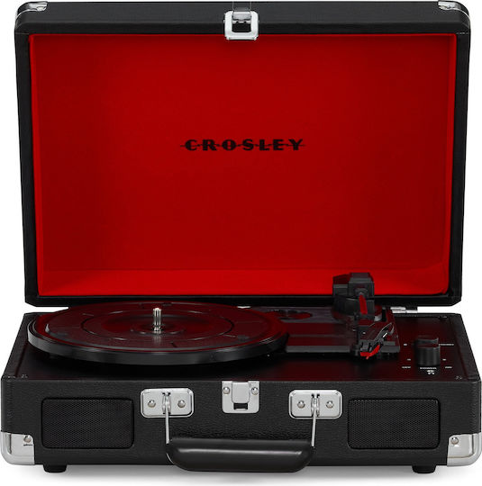 Crosley CR8005F-BK Βαλιτσάκι Πικάπ με Προενίσχυση και Ενσωματωμένα Ηχεία Μαύρο