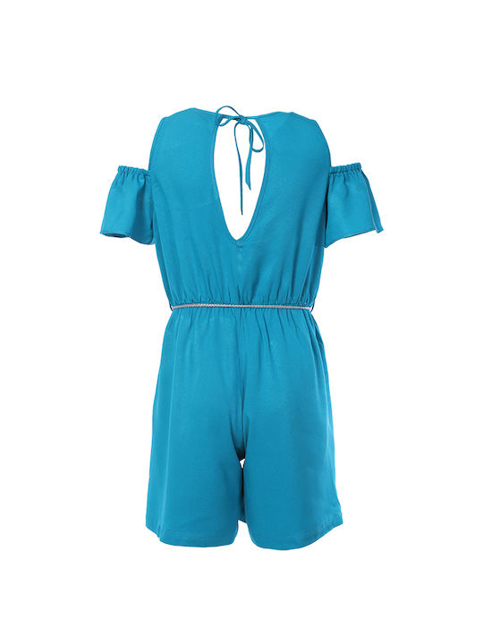 Matoufrance Kids Fabric Overall Turquoise