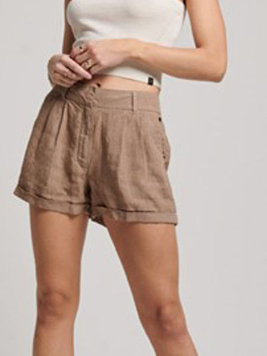 Women's Linen Shorts Brown