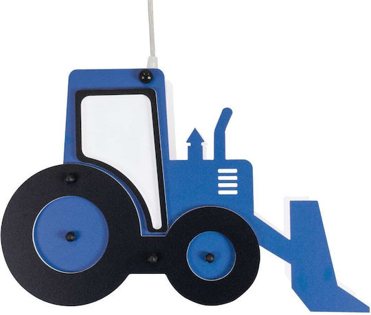 GloboStar Kids Plastic Single Ceiling Light E27 Tractor Blue