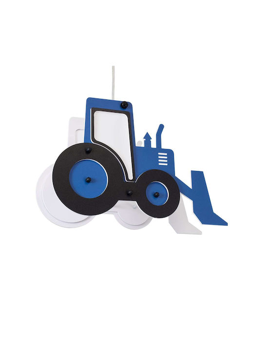 GloboStar Kids Plastic Single Ceiling Light E27 Tractor Blue
