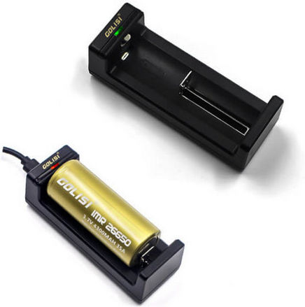 Golisi Needle 1 USB Charger Batteries Li-ion Size 18650/26650