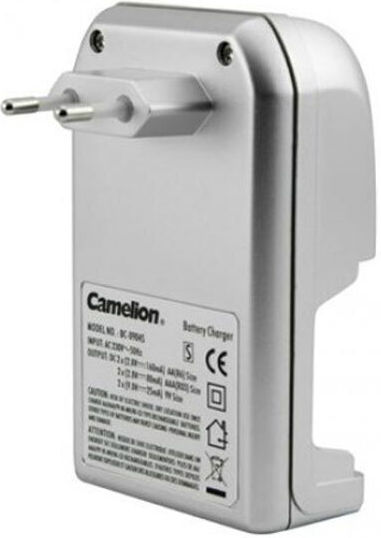 Camelion BC-0904S Charger 4 Batteries Ni-MH Size AA/AAA/9V in Gray color