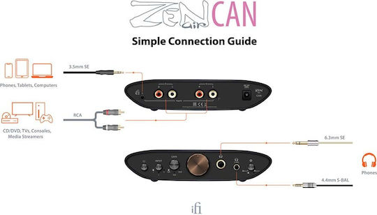 iFi Audio Zen Air Can Преносим Аналогов Усилвател за Слушалки 2 Канала с Jack 3.5mm/6.3mm
