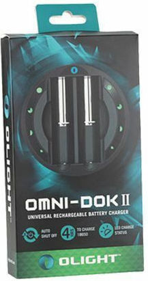 Olight Omni-Dok Зарядно 2 за батерии Li-ion/Ni-MH Размер AA/AAA/18650/16340/14500 в Черен цвят