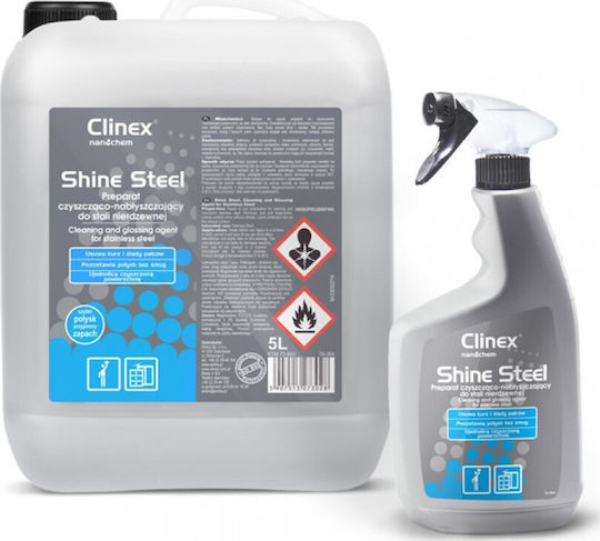 Clinex Shine Steel Spray de Curățare pentru Suprafețe din Inox 1x650ml 77-628