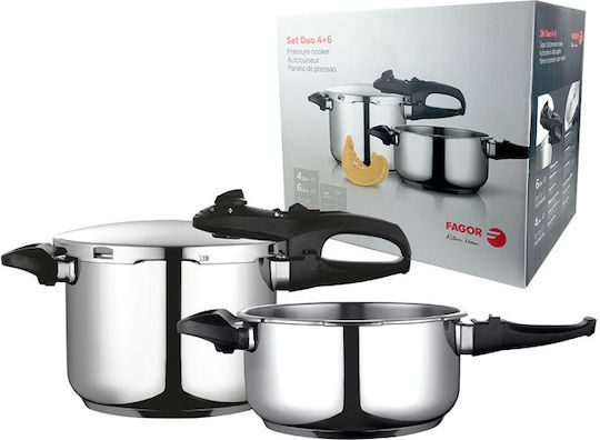 Fagor Dual Xpress Set Quattro Тенджери Под Налягане 6л + 4л