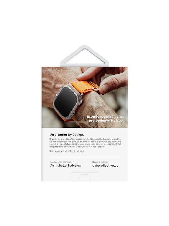 Uniq Garde Θήκη Σιλικόνης με Τζαμάκι Smoked Grey για το Apple Watch Ultra 49mm