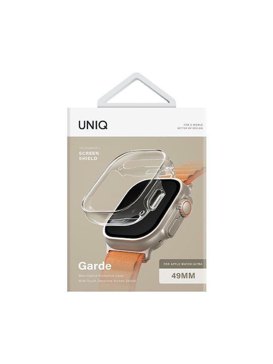 Uniq Garde Silicone Case with Glass in Transparent color for Apple Watch Ultra 49mm