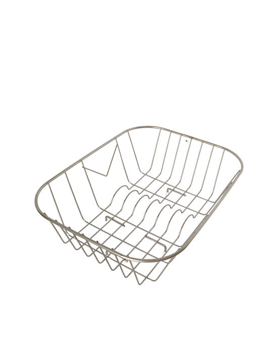 Sanitec Νο 4 Over Sink Dish Draining Rack from Stainless Steel in Silver Color 39x30cm