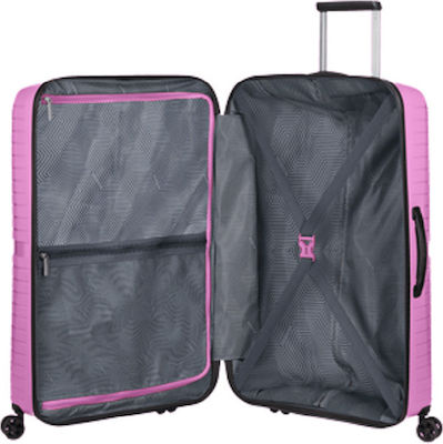 American Tourister Airconic Large Travel Suitcase Hard Pink Lemonade with 4 Wheels Height 77cm