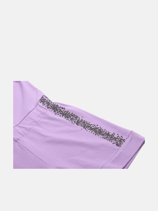 Șort/Salopetă Copii Întreg din Material Textil Lila