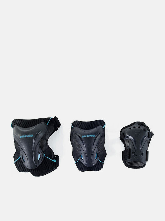 Athlopaidia Children's Protective Gear Set for Rollers Blue