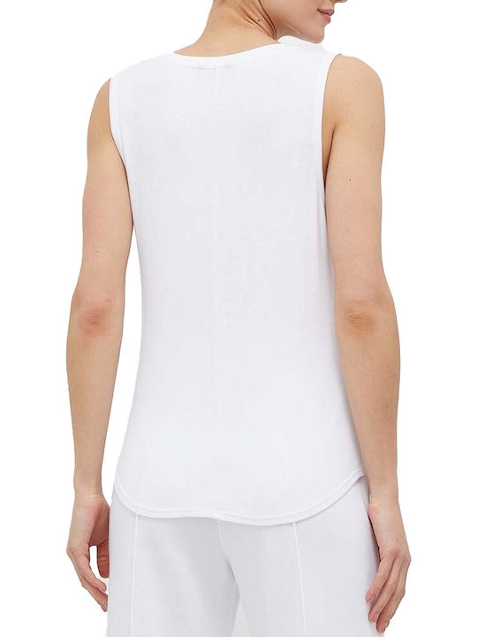 DKNY Women's Summer Blouse Cotton Sleeveless White