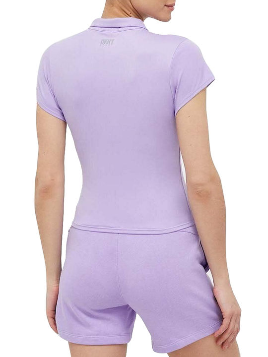 DKNY Femeie Polo Bluză Mânecă scurtă Violet