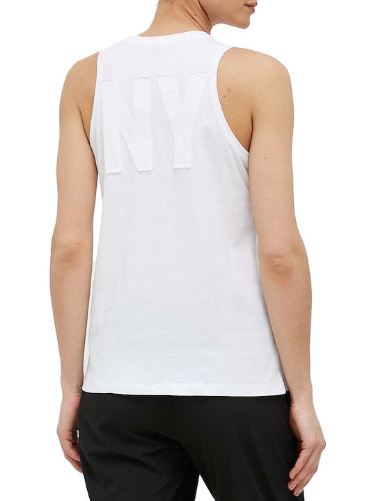 DKNY Women's Summer Blouse Cotton Sleeveless White