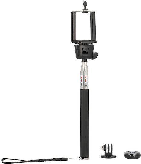 Lamtech 3in1 Selfie Stick με Bluetooth / Τηλεχειριστήριο Μαύρο