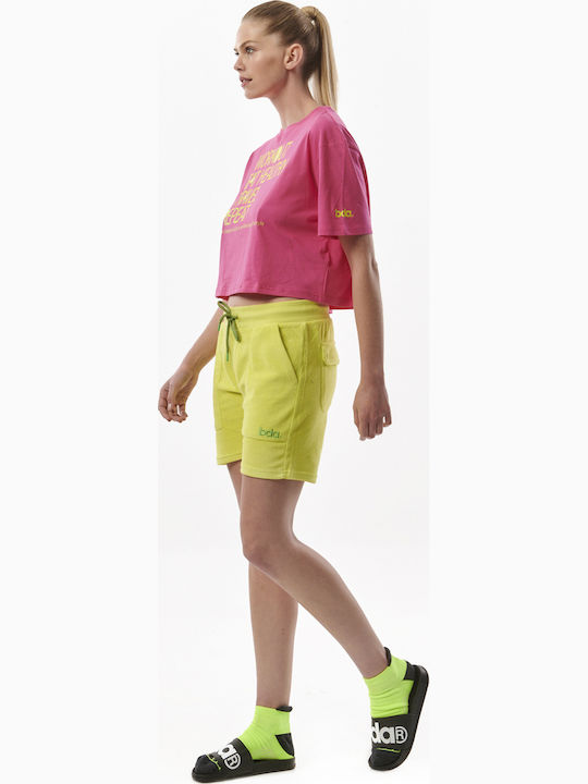 031318 Women's Terry Sporty Shorts Lime