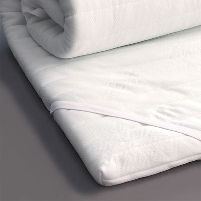 Palamaiki Ανώστρωμα White Comfort Μονό Memory Foam Eμποτισμένο με Αλόη , Αποσπώμενο Κάλυμμα & Λάστιχα Εφαρμογής 100x200x4εκ.