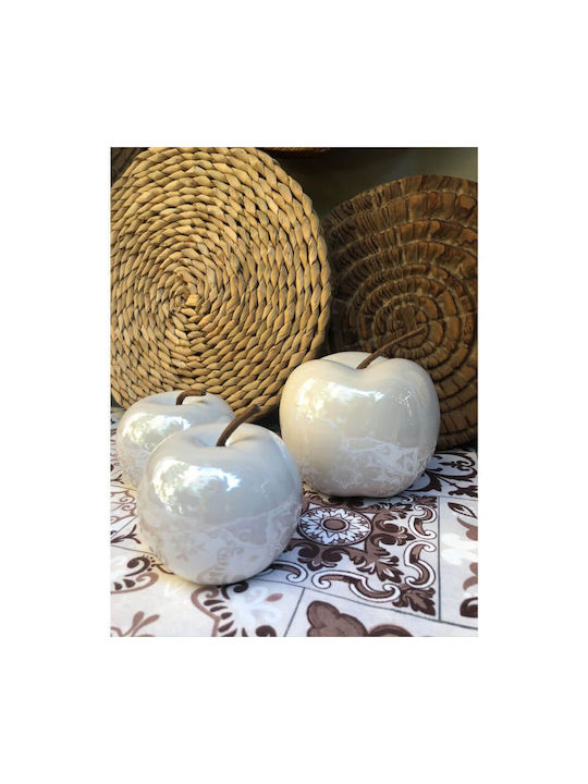 Espiel Ceramic Apple Table Decor Κόκκινο 15x15cm