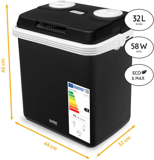 First Austria Portable Fridge Thermoelectric 32L 12V / 230V Black