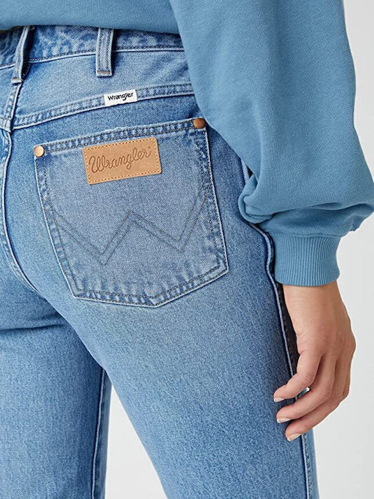 Wild West High Waist Women's Jean Trousers in Straight Line