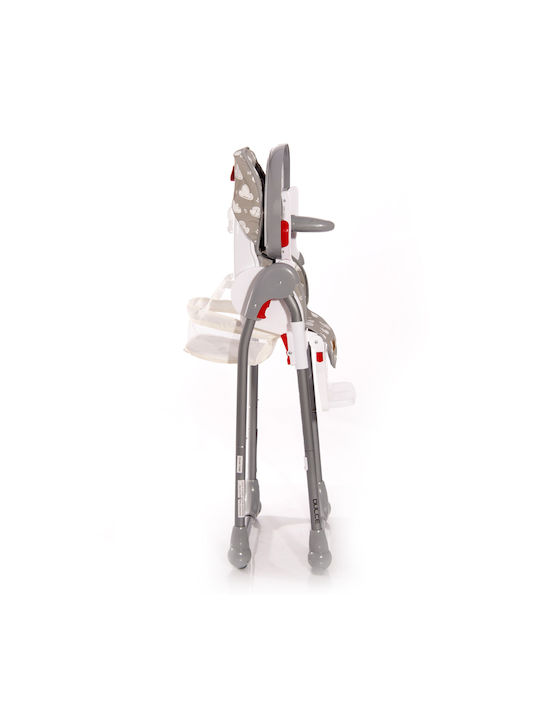 Lorelli Dulce Foldable Baby Highchair with Adjustable Height Cool Gray