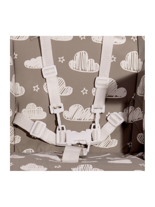 Lorelli Dulce Foldable Baby Highchair with Adjustable Height Cool Gray