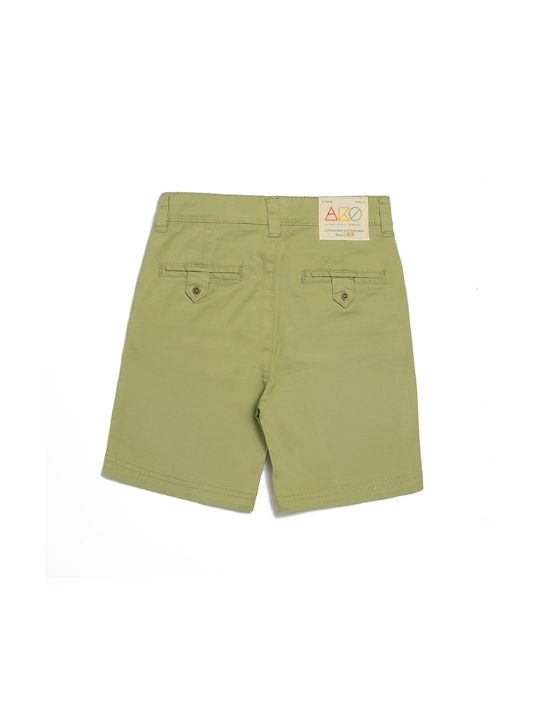 Bermuda pantaloni scurți tesatura verde pentru băiat AKO 3356227-01