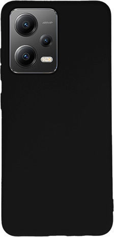 Vivid Set with Tempered Glass Umschlag Rückseite Silikon Set mit Glas Schwarz (Poco X5)
