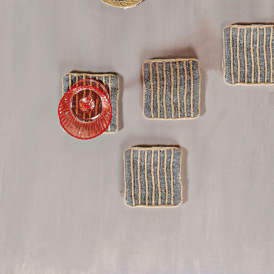 Kentia Coaster 231 Σουβέρ Υφασμάτινο Μπλε 10x10cm 4τμχ