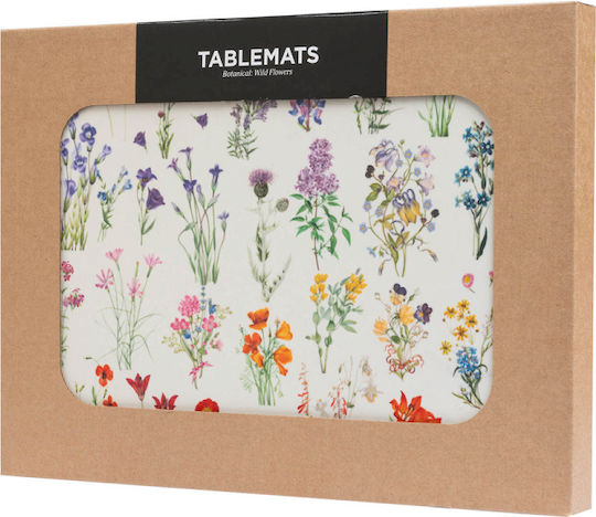Grupo Erik Botanical Wild Flowers Platzdeckchen Kork Mehrfarbig 4Stück