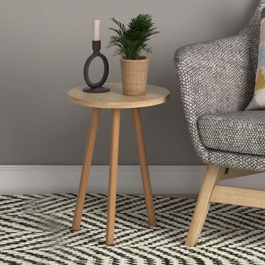 Rund Beistelltisch Roma Holz Pine Oak B33.5xT33.5xH46cm