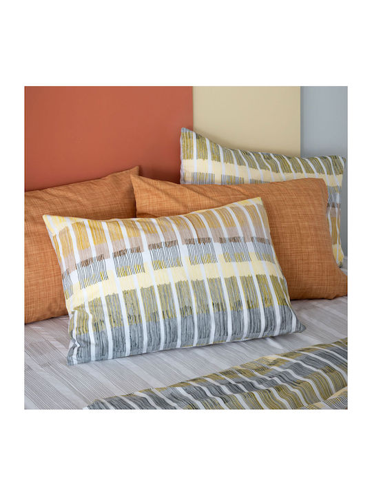 Palamaiki Fashion Life FL6204 Σετ Σεντόνια Υπέρδιπλα 240x260εκ. Κίτρινο (4τμχ)