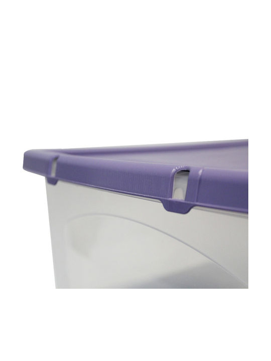 Viomes Plastic Storage Box with Lid Transparent 59x40x30cm
