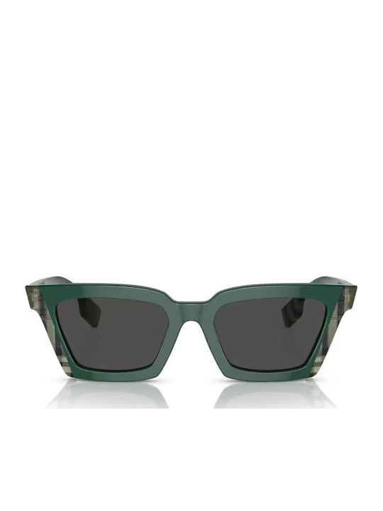 Burberry Briar Women's Sunglasses with Green Plastic Frame and Gray Lens BE4392U 405687