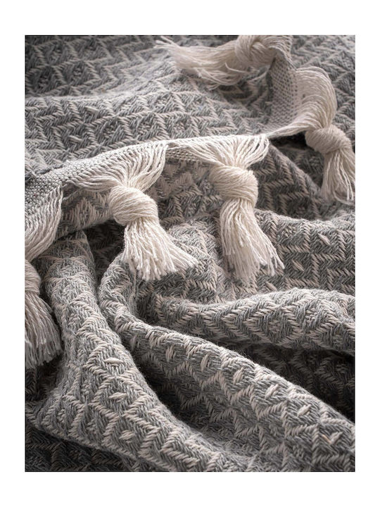 Madi Throws & Couch Blankets Double Sofa 190x250cm Gray
