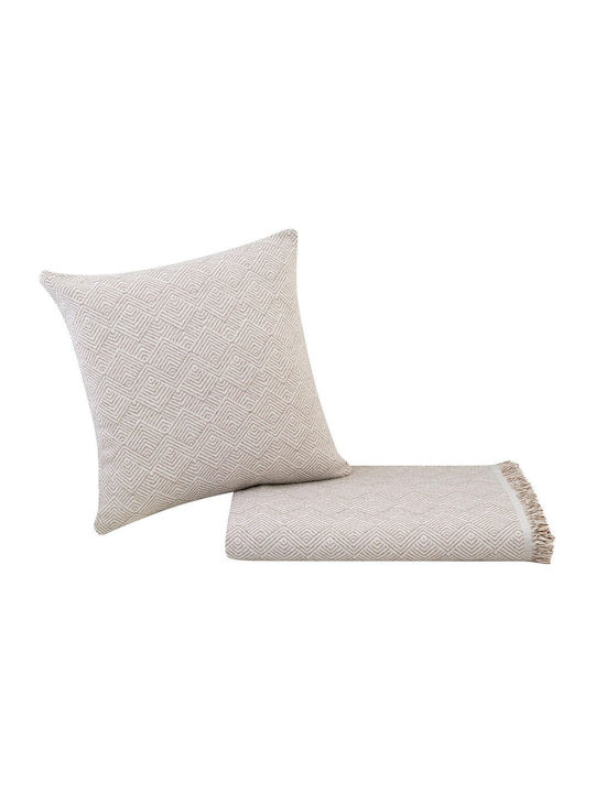 Madi Wellen Ριχτάρι Πολυθρόνας 170x180εκ. Beige
