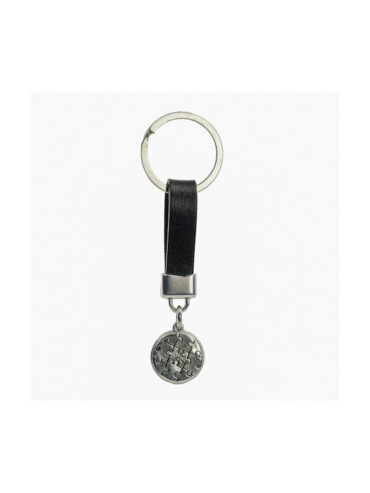 Keychain with Puzzle Design Fantazy CL1-4 Silver Silver Silver