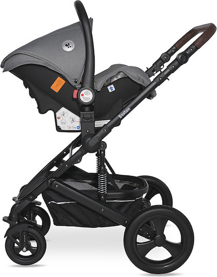 Lorelli Boston 3 in 1 Adjustable 3 in 1 Baby Stroller Suitable for Newborn Dolphin Grey 14kg