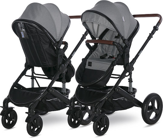 Lorelli Boston 3 in 1 Adjustable 3 in 1 Baby Stroller Suitable for Newborn Dolphin Grey 14kg