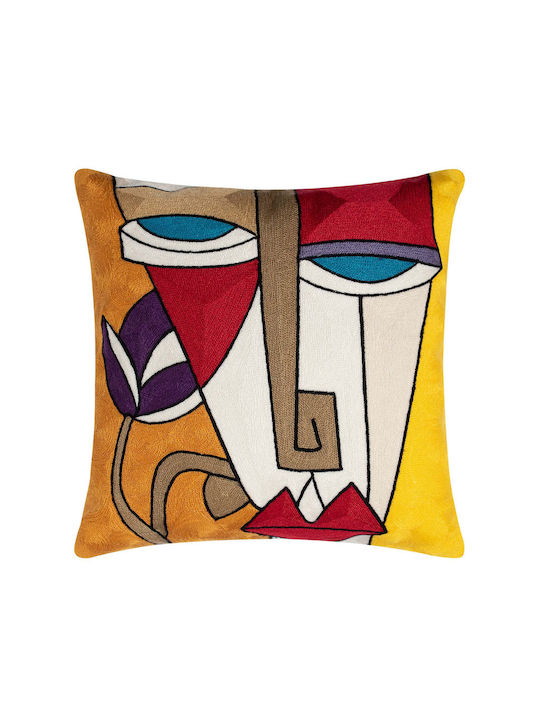 Silk Fashion Decorative Pillow Case Polyghazo from 100% Cotton 97 45x45cm.